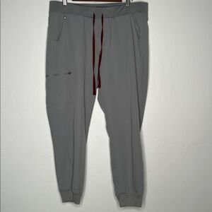 FIGS Zamora Joggers Cement Gray Women’s XL PO 3344 Stretch Scrub Pants